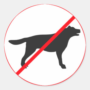 No Entrance For Dogs! Classic Round Sticker