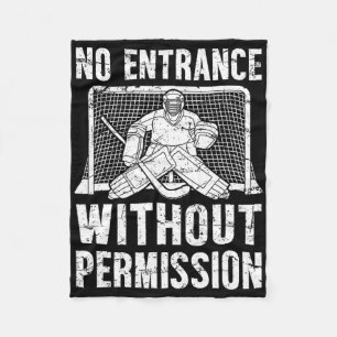 No Entrance Ice Hockey Goalkeeper Ice Hockey Goali Fleece Blanket