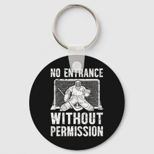 No Entrance Ice Hockey Goalkeeper Ice Hockey Goali Key Ring