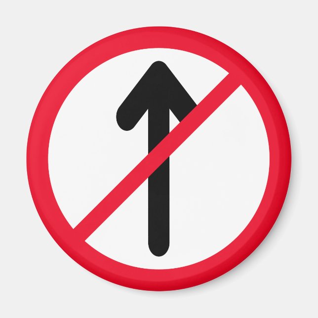 No Entry Red Circle | Road Sign | Magnet (Front)