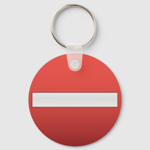 No entry road sign key ring