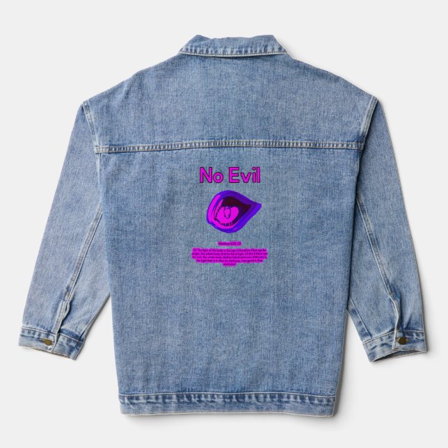 No Evil - City Jamz -  T-Shirt Denim Jacket (Back)