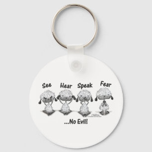 No Evil Lambs Key Ring