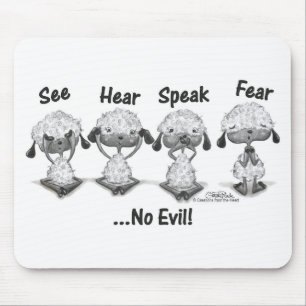 No Evil Lambs Mouse Pad