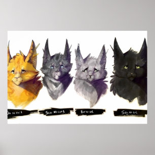 No Evil  Warrior Cats Power of Three Illustration Poster