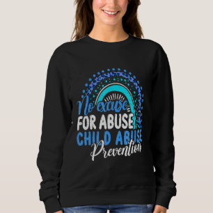 No Excuse Child Abuse Prevention Awareness Leopard Sweatshirt