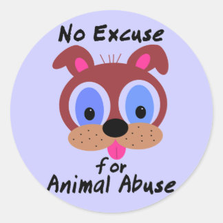No Excuse for Animal Abuse Stickers