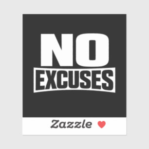 No Excuses Fitness Typography Design