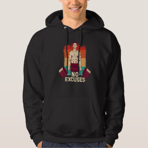 No Excuses Fitness Workout Deadlifting Weightlifti Hoodie