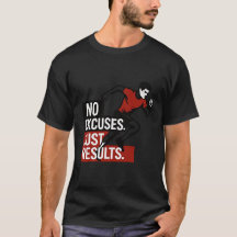 No Excuses Gym Shirt Motivational Fitness Runner