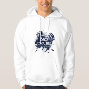 No Excuses Hoodie – Bold Motivational Typography
