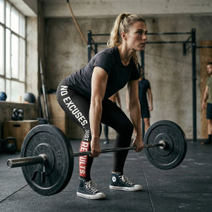 No Excuses Just Results Gym Leggings