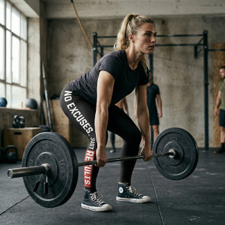 No Excuses Just Results Gym Leggings