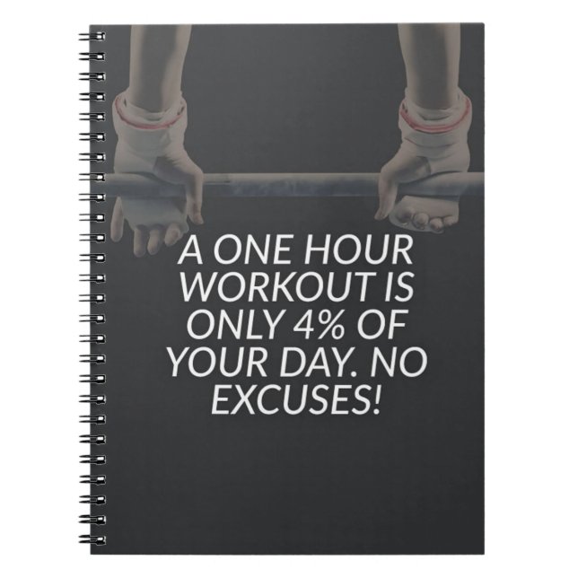 No Excuses - Workout Motivational Notebook (Front)