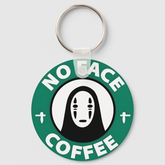 No Face Coffee Logo Key Ring (Front)