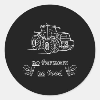 No Farmers No Food Classic Round Sticker