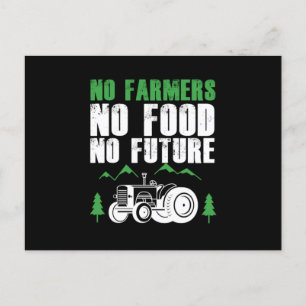 No Farmers No Food No Future Farm Farming Tractor Postcard