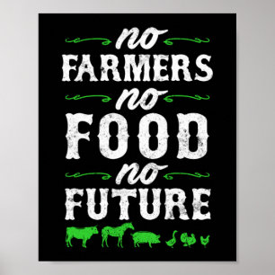 No Farmers No Food No Future Life Agriculture Poster