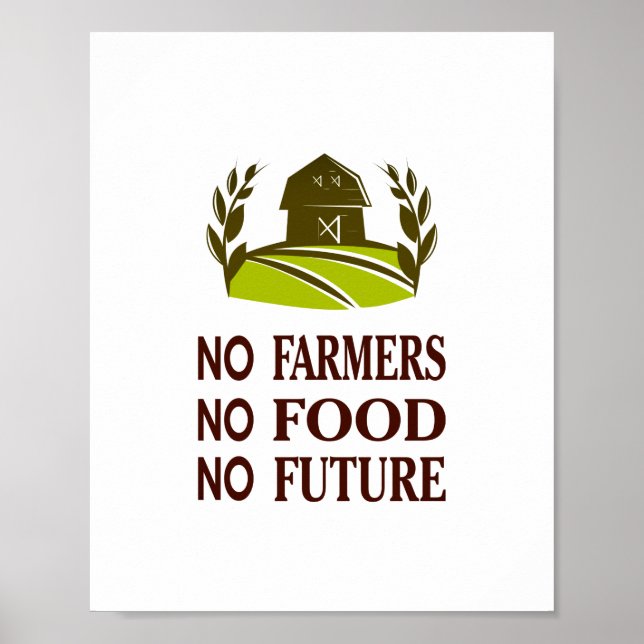 no farmers no food no future poster (Front)