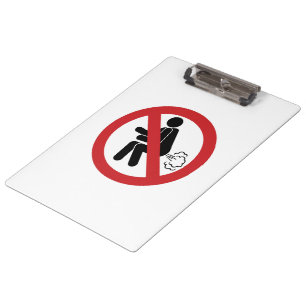 NO Farting ⚠ Funny Thai Toilet Sign ⚠ Clipboard