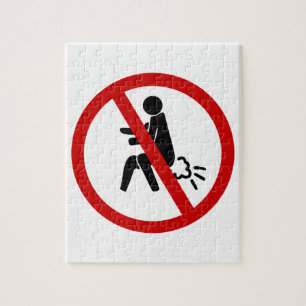 NO Farting ⚠ Funny Thai Toilet Sign ⚠ Jigsaw Puzzle