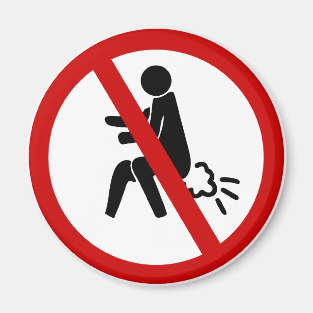 NO Farting ⚠ Funny Thai Toilet Sign ⚠ Magnet (Front)