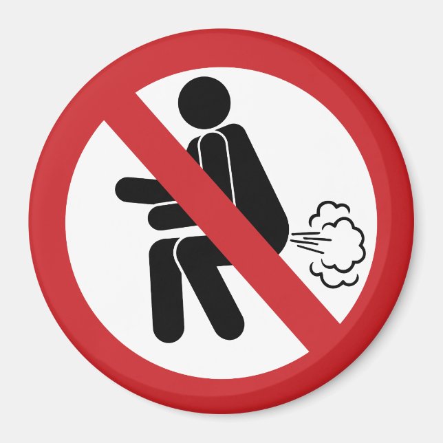 NO Farting ⚠ Funny Thai Toilet Sign ⚠ Magnet (Front)