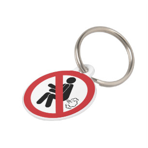 NO Farting ⚠ Funny Thai Toilet Sign ⚠ Pet Tag