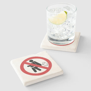 NO Farting ⚠ Funny Thai Toilet Sign ⚠ Stone Coaster