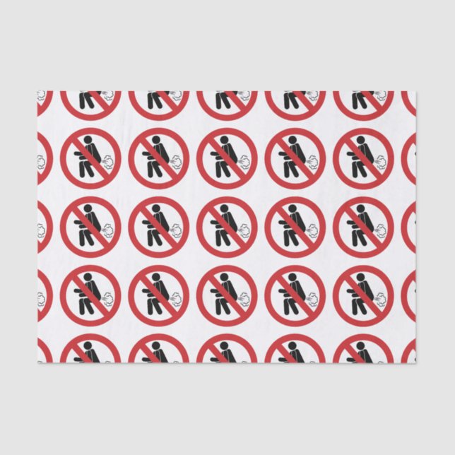 NO Farting ⚠ Funny Thai Toilet Sign ⚠ Tissue Paper (Front)