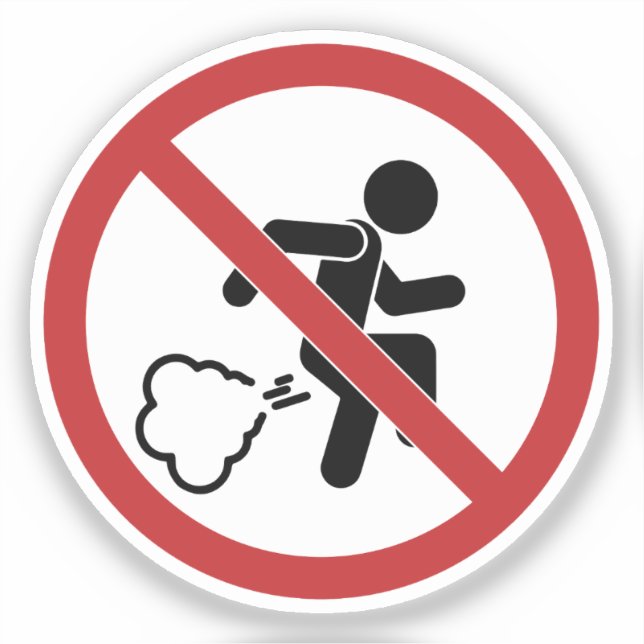No Farting Prohibition Sign (Front)