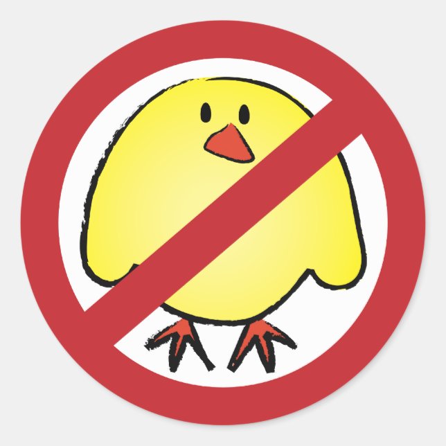 No Fat Chicks! Classic Round Sticker (Front)