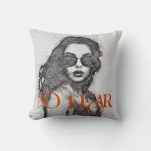 No Fear Inspirational Gift For Her Wall Art Sketch