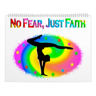 NO FEAR JUST FAITH INSPIRATING GYMNASTICS CALENDAR