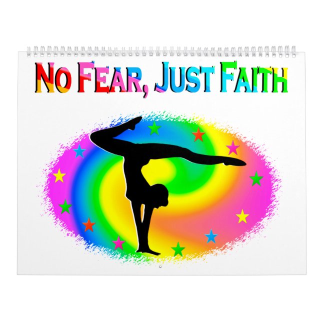 NO FEAR JUST FAITH INSPIRATING GYMNASTICS CALENDAR (Cover)