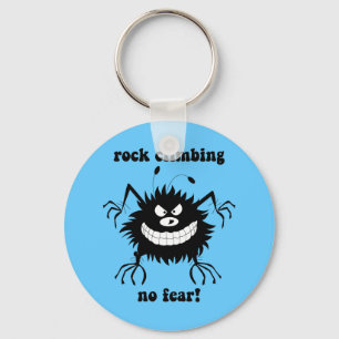 no fear rock climbing key ring