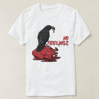 No Feelings Bird Red Heart T-Shirt