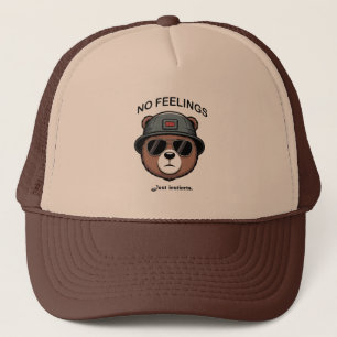 No Feelings, Just Instincts – Tough Bear Graphic Trucker Hat