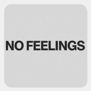 No Feelings Simple Funny Sticker Dark Humour Meme
