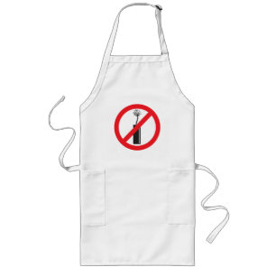 No Firework Symbol Long Apron