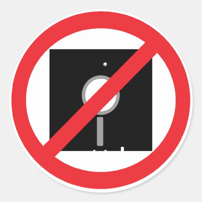 No Floppies Sticker (Front)