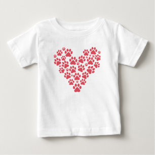 No Flowers Just Paw Prints Baby T-Shirt