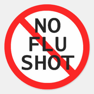 No Flu Shot Classic Round Sticker