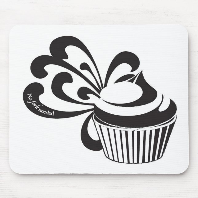 "No fork required" Mouse Pad (Front)