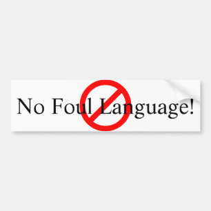 No Foul Language with Image Sticker