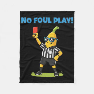 No Foul Play Funny Nana Soccer Ref Sports Tee Fleece Blanket