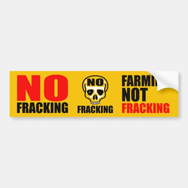 No Fracking Bumper Sticker (Front)
