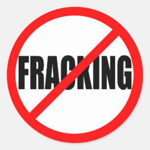 "NO FRACKING" CLASSIC ROUND STICKER