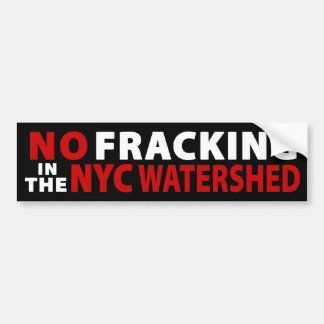 No Fracking NYC Watershed Bumper Sticker (black)