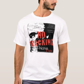 No Fracking t-shirt in red, black and white